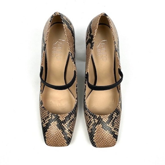 Franco Sarto Halo Snake Print Leather Square Toe Mary Jane Pump, 8 & 9 - Picture 4 of 11